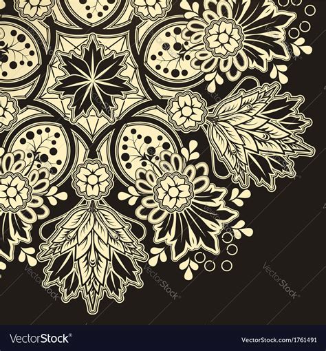 Radial Geometric Floral Pattern Royalty Free Vector Image