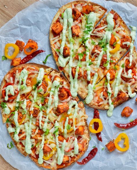 Tandoori Paneer Naan Pizza My Vegetarian Roots Recipe Naan Pizza