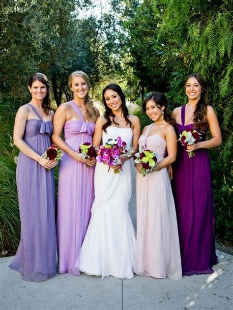Purple Bridesmaids Dresses Knotsvilla Wedding Ideas Canada