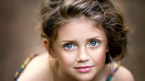 Beautiful Grey Eyes Little Cute Girl In Blur Background Hd Cute
