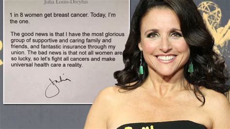 Veep Star Julia Louis Dreyfus Announces She Has Breast Cancer In Brave
