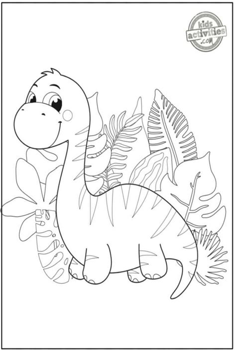 Cute Dinosaur Coloring Pages |Kids Activities Blog