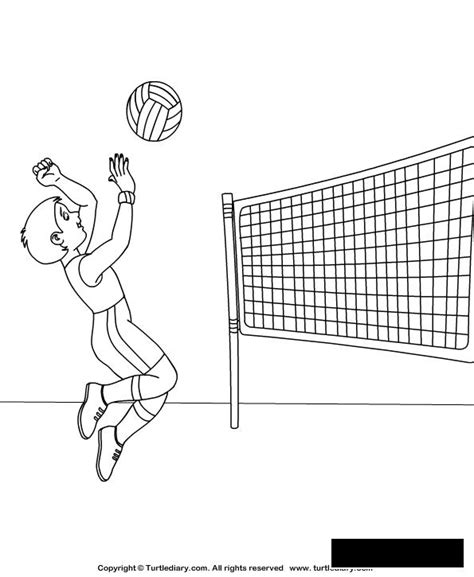 Volleyball Free Coloring Pages Online Print