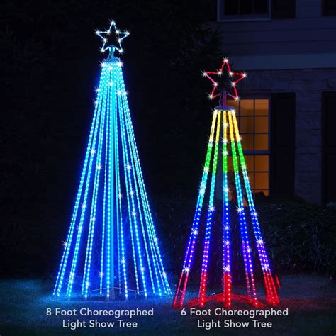 The Choreographed Light Show Tree Christmas Light Show Outdoor