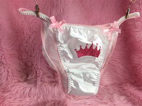 Princess Sissy Panties With Hot Pink Sparkle Crown Silky Soft Etsy