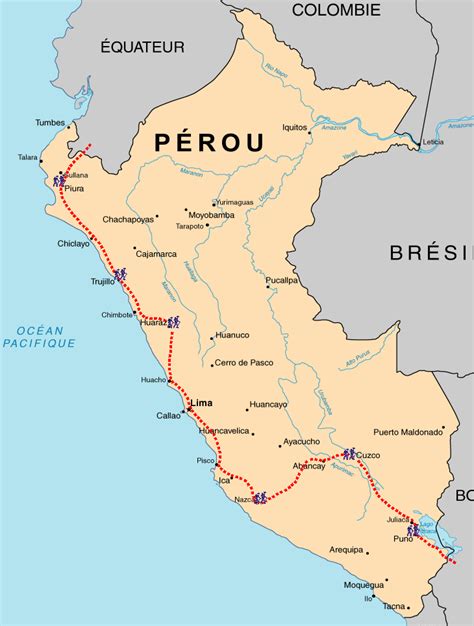 Carte Pérou Voyages Cartes