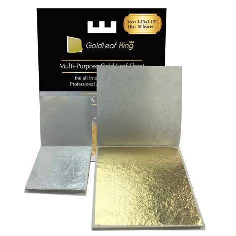 24k Edible Gold Leaf Sheets X 10 Sheet Large 315 Inches Etsy
