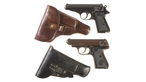 Two World War Ii German Marked Semi Automatic Pistols W Holster Rock