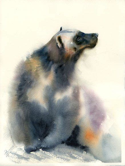 View Wolverine Artfinder Watercolor Animals Original Watercolor