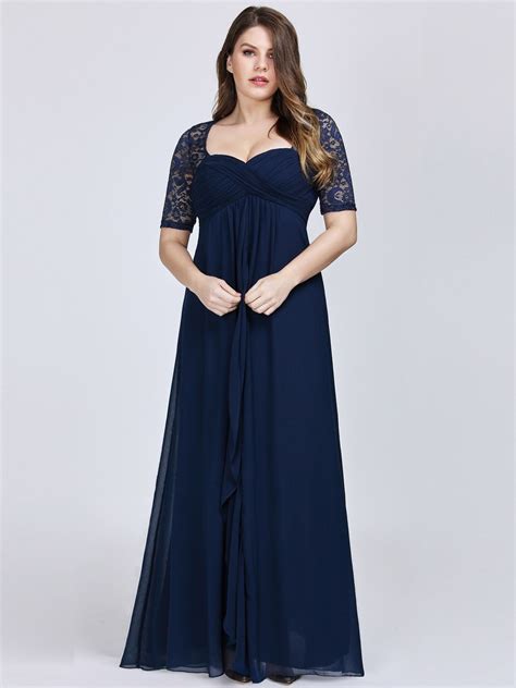 Women S Clothing Ever Pretty Plus Size Lace Long Formal Evening Gown Party Prom Cocktail Dresses