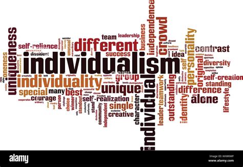 Individualism Word Cloud Concept Vector Illustration Stock Vector