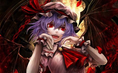 Scarlet Open Short Pupils Touhou Vampires Dress Slit Hats