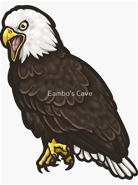 Bald Eagle Sticker For Sale By Ginboy Redbubble