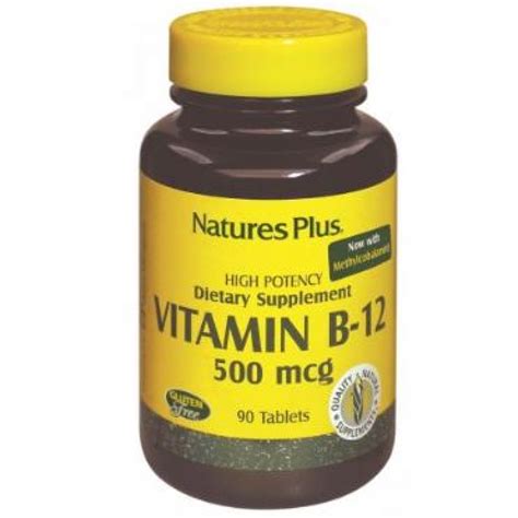 Vitamina B12 500 Mg 90 Comprimidos Natures Plus