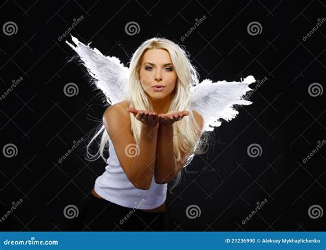 Portrait Of A Beautiful Angel Stock Photo Image Of Pretty Body 21236990