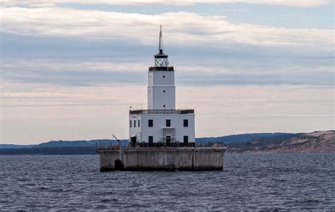 Us Part Of Great Lakes Michigan North Manitou Shoal Lighthouse
