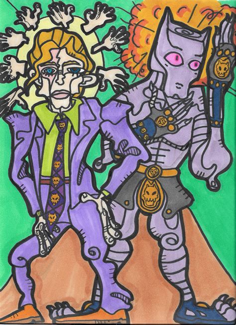 Drawing Jojo Characters In Oingo Boingo Style Every Day Until Stone