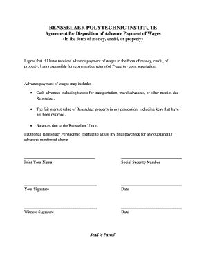 The advance is repayable in one (1) month 4. Printable Form For Salary Advance - Salary Advance Request ...