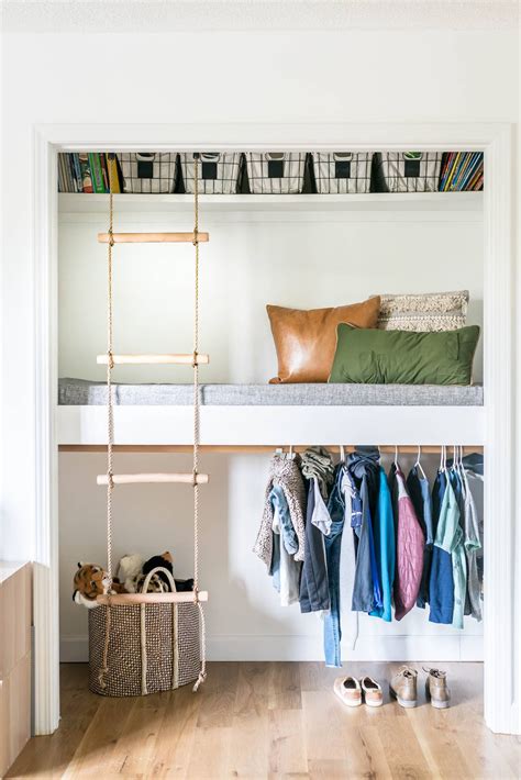 Clever Space Saving Solution Loft Bed With Built In Closet