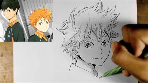 How To Draw Hinata And Kageyama From Anime Haikyuu How To Draw Anime