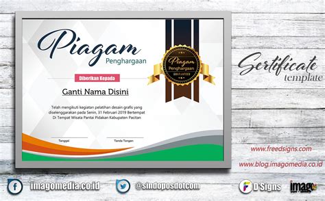 Template Piagam Penghargaan Cdr Pulp