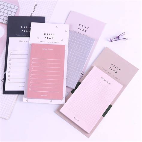 Daily Checklist Cute Stationary Daily Plan Memo Pad Post It Notes