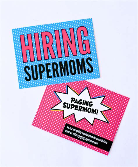 Now Hiring Supermoms! - Paging Supermom