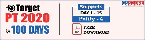 Snippets Polity Target Pt In 100 Days Ias Prelims 2020 Gs Score