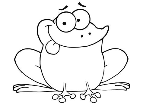 Simple Frogs Coloring Page For Children