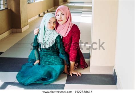 Portrait Muslim Mother Daughter Isolated Over Stock Photo Edit Now