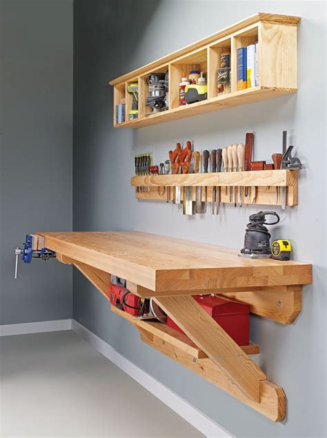 Wall Mounted Workbench Woodworking Project Woodsmith Plans