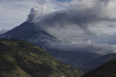 Ecuador Tungurahua Volcano Eruption Stock Photo