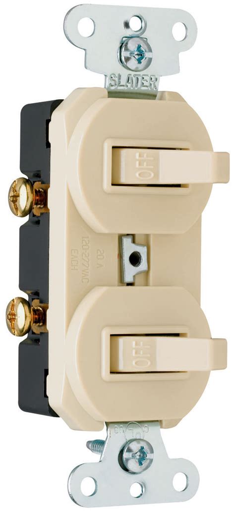 Two Grounding Single Pole Combination Switches Brown Residential