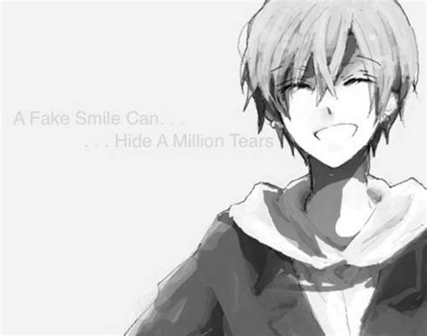 Fake Smile Broken Hearted Sad Anime Boy Wallpaper Anime Keren