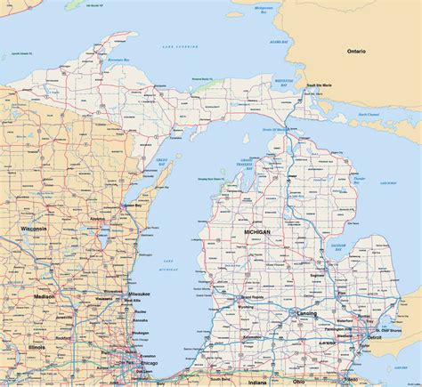 Michigan Map | Digital Vector | Creative Force