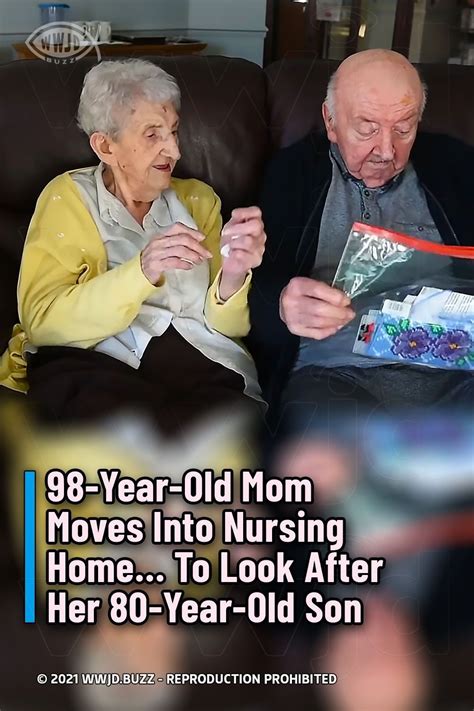 98 year old mom moves into nursing home to look after her 80 year old son good morning for
