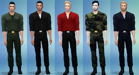 My Sims 4 Blog Male Full Body Combat Uniform By Monkeysimmy4