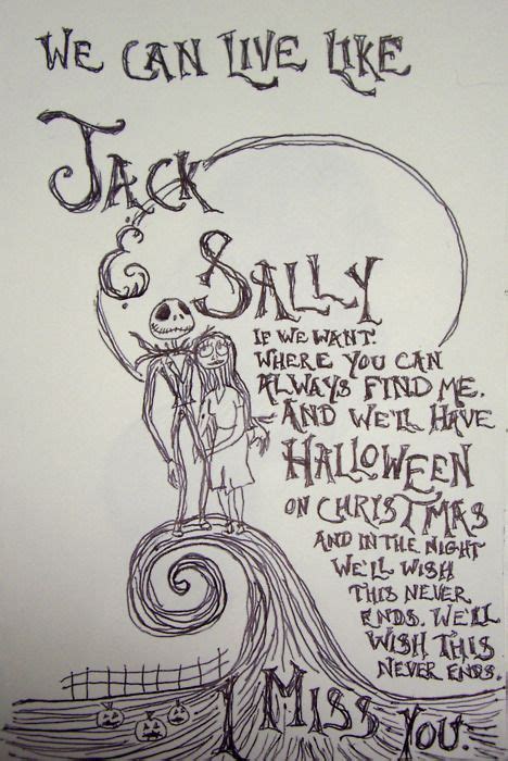 We Can Live Like Jack And Sally If We Want Tim Burton Obsession