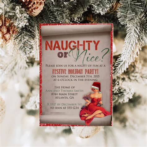 Naughty Or Nice Christmas Party Invitation Zazzle