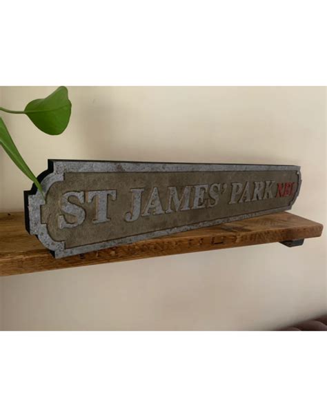 St James Park Ne1 Antique Style Road Sign Street Sign Custom Sign Retro