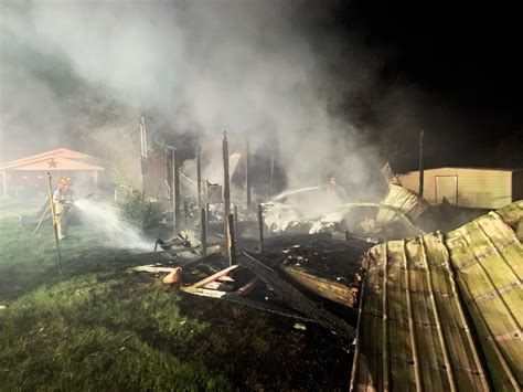 Firefighters Knock Down Blaze Engulfing New Harmony Mobile Home