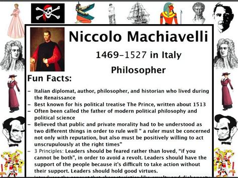 Niccolo Machiavelli Packet And Activities Important Historical Figures