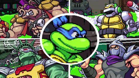 Teenage Mutant Ninja Turtles Shredders Revenge All Bosses And Ending