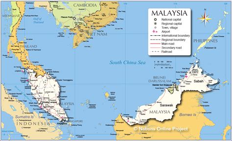 Malaysia Map Mapofmap