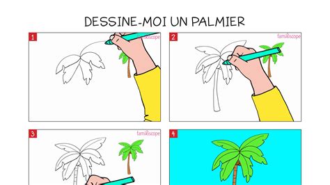 Comment Dessiner Un Palmier Facile Journaldelanature Fr Coloriages