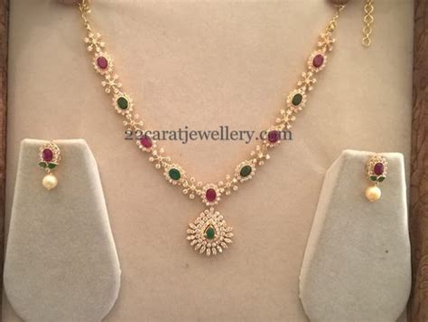 20 Grams Colorful Simple Necklace Jewellery Designs