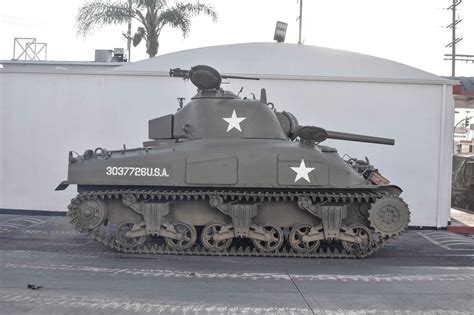 A sherman tank used in the film fury is currently for sale by auction. Bring a Giant Trailer: 1943 Sherman M4A1 Grizzly Tank for ...
