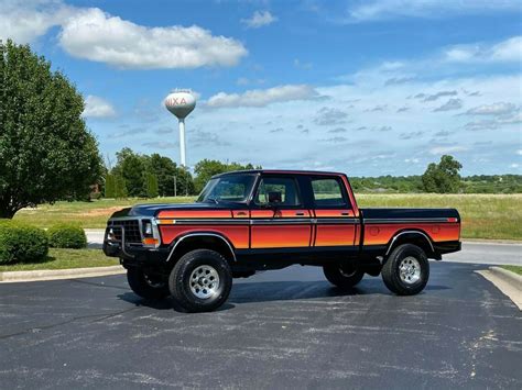 1978 Ford F250 Custom Crew Cab Short Bed Retro Style Classic Ford F