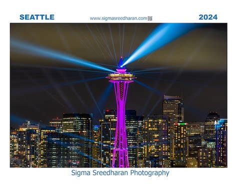 2024 Wall Calendar Seattle by Sigma Sreedharan Photography - Etsy