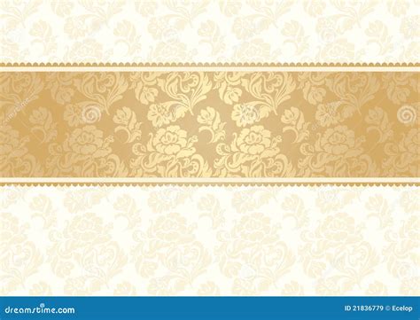 Flower Background With Lace Seamless Gold Royalty Free Stock Images